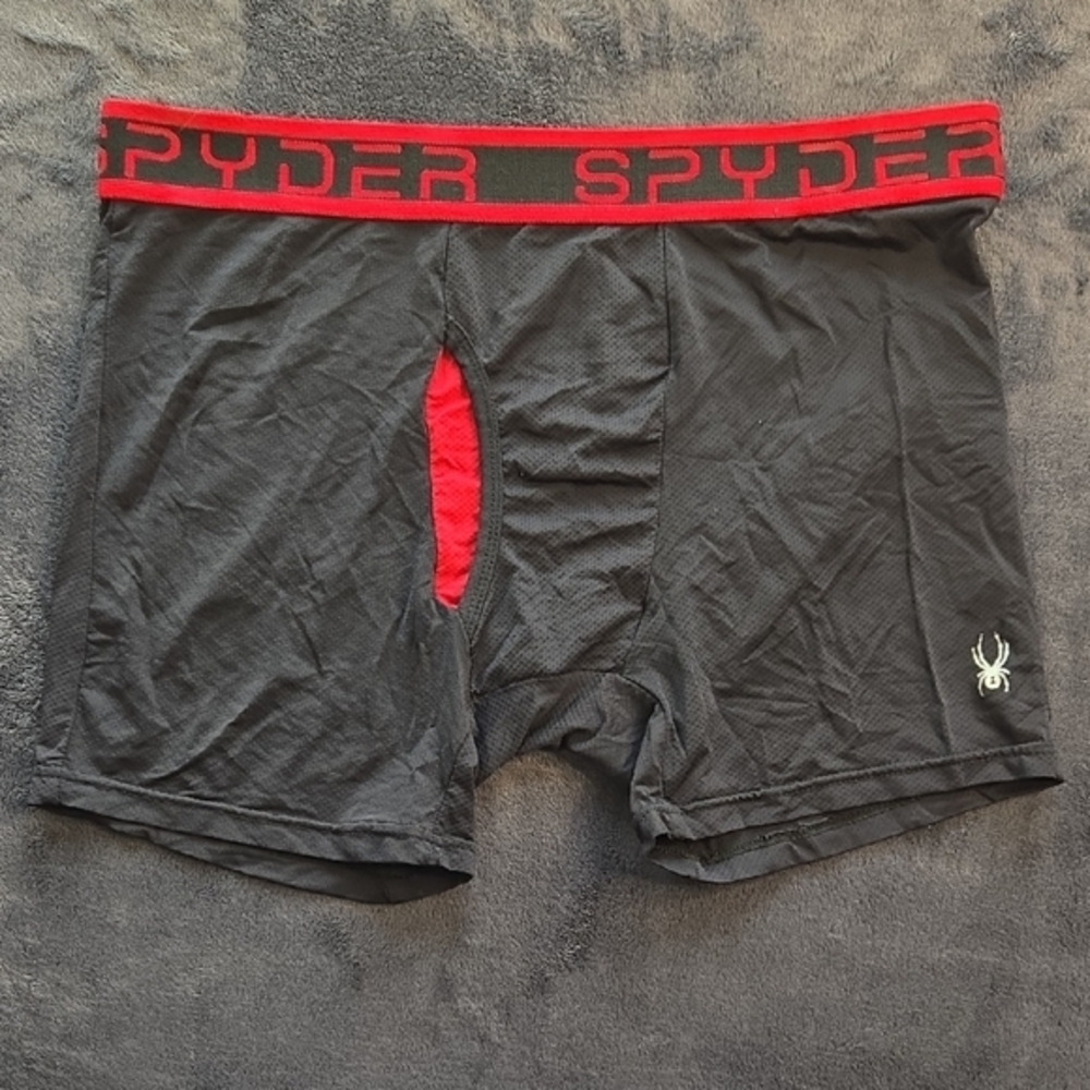 Spyder Men's Black and Red Boxer Briefs